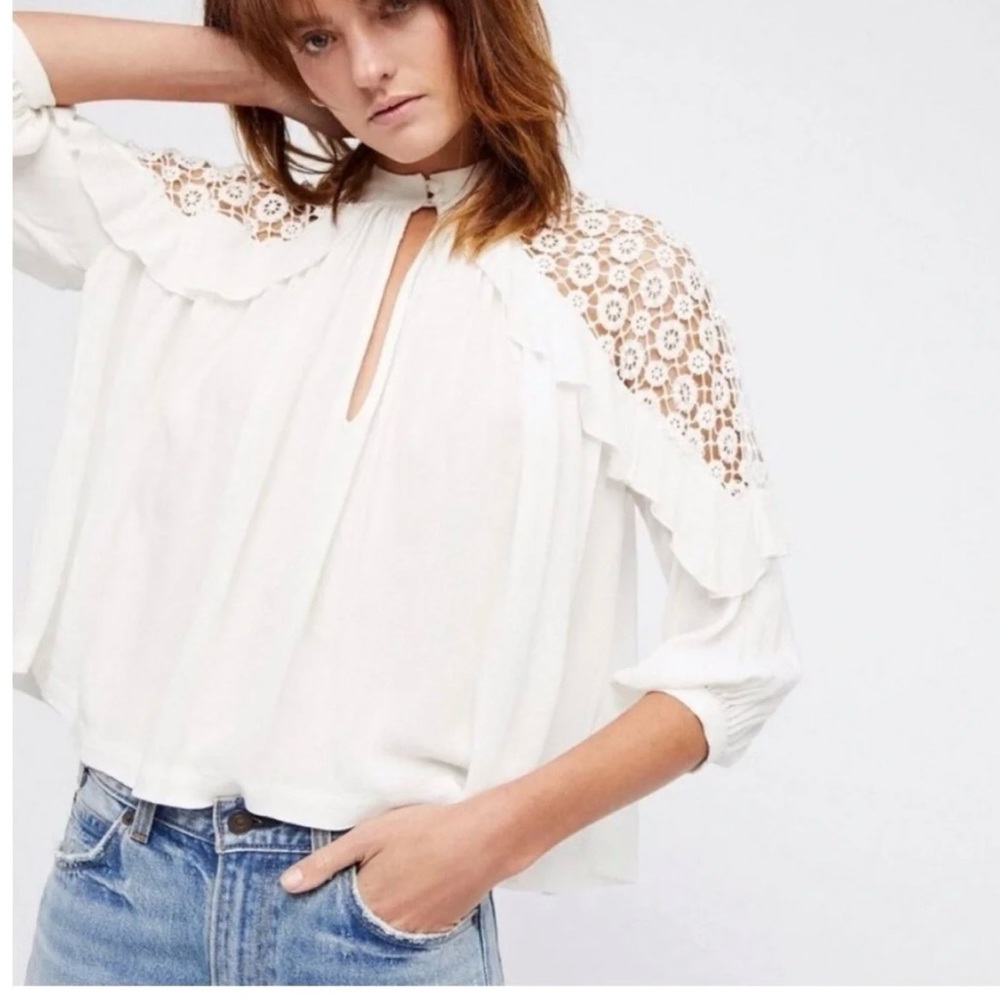 Free People Little Bit of Love Blouse, Size Small